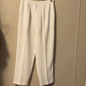 Elegant Women's White Straight Leg Pants